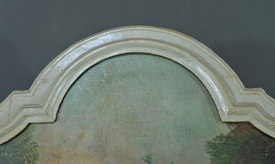 Specchio in legno dipinto Trumeau, stile Luigi XV - Prima metà del XX secolo