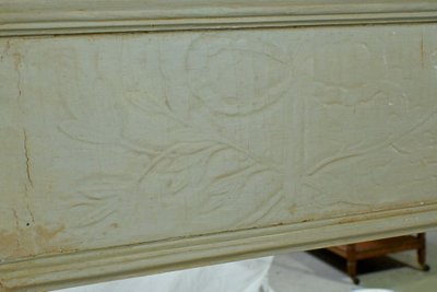Specchio in legno dipinto Trumeau, stile Luigi XV - Prima metà del XX secolo