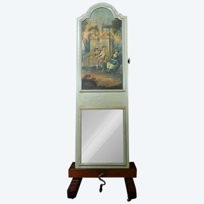 Specchio in legno dipinto Trumeau, stile Luigi XV - Prima metà del XX secolo