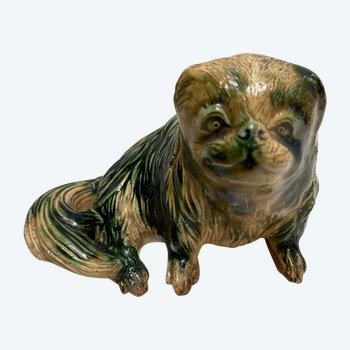 Enamelled terracotta dog from JAPAN