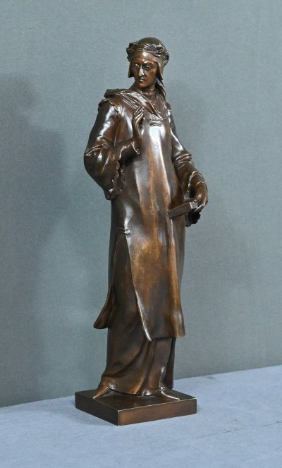 Bronzo "Dante", di A. Forestier - Fine del XIX secolo