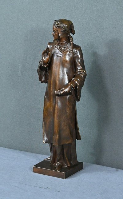 Bronzo "Dante", di A. Forestier - Fine del XIX secolo