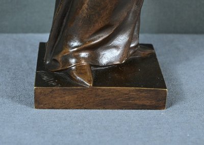Bronzo "Dante", di A. Forestier - Fine del XIX secolo
