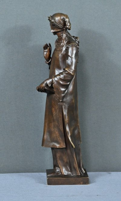 Bronzo "Dante", di A. Forestier - Fine del XIX secolo