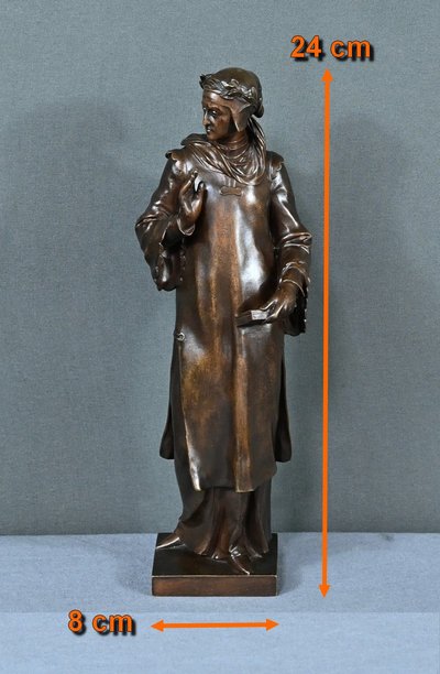 Bronzo "Dante", di A. Forestier - Fine del XIX secolo