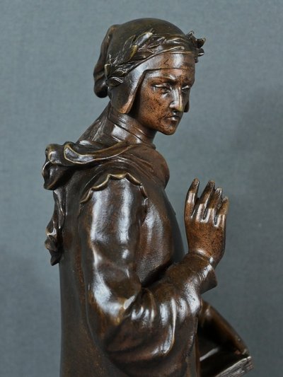 Bronzo "Dante", di A. Forestier - Fine del XIX secolo