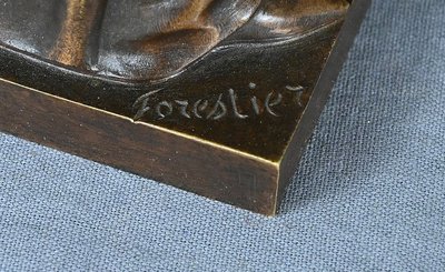 Bronzo "Dante", di A. Forestier - Fine del XIX secolo