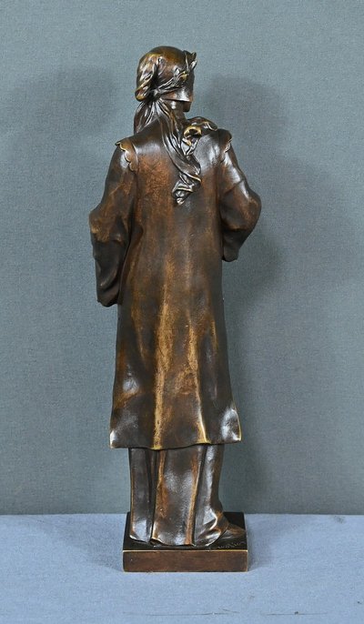 Bronzo "Dante", di A. Forestier - Fine del XIX secolo