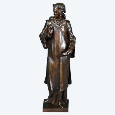 Bronzo "Dante", di A. Forestier - Fine del XIX secolo