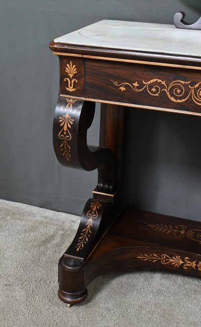 Coiffeuse en Palissandre et Marqueterie, époque Charles X – Début XIXe