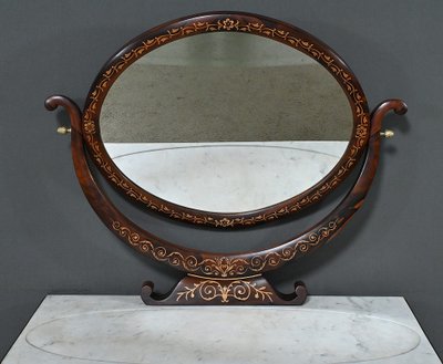 Coiffeuse en Palissandre et Marqueterie, époque Charles X – Début XIXe