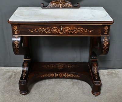 Coiffeuse en Palissandre et Marqueterie, époque Charles X – Début XIXe