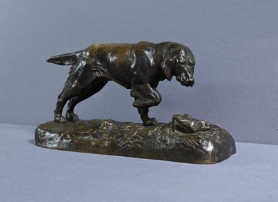 Bronze "Chien de Chasse" signed E. Samson - Late 19th century