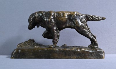 Bronze "Chien de Chasse" signed E. Samson - Late 19th century