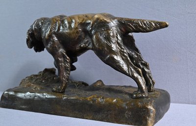Bronze "Chien de Chasse" signed E. Samson - Late 19th century