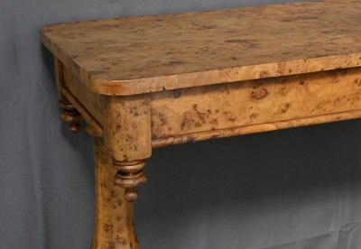 Scrivania vittoriana in radica di Amboyna, Inghilterra - Fine XIX secolo