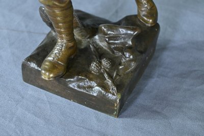 Bronzo "Le Chasseur Alpin", firmato E. Carlier - Fine del XIX secolo
