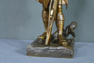 Fante scozzese in bronzo, firmato E.Carlier - Inizio XX secolo