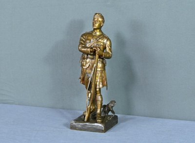 Fante scozzese in bronzo, firmato E.Carlier - Inizio XX secolo