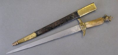 Dague De Chasse Vénerie Lame à Dents De Scie XIXe