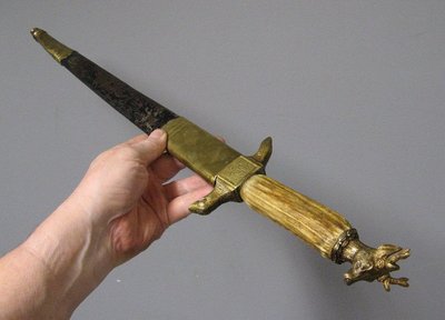 Dague De Chasse Vénerie Lame à Dents De Scie XIXe