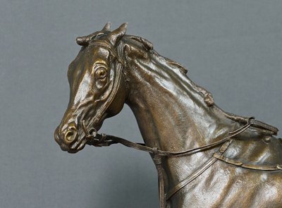 Cavallo "Saucebox" in bronzo, di P. Lenordez - seconda metà del XIX secolo