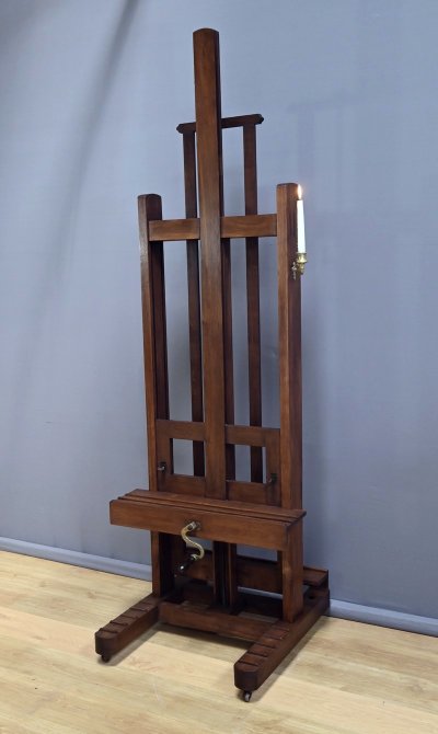 Chevalet d’Atelier Double-Face en Chêne – Milieu XIXe