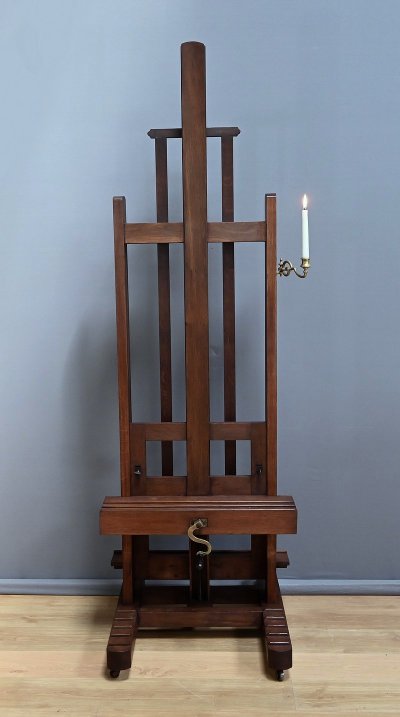 Chevalet d’Atelier Double-Face en Chêne – Milieu XIXe