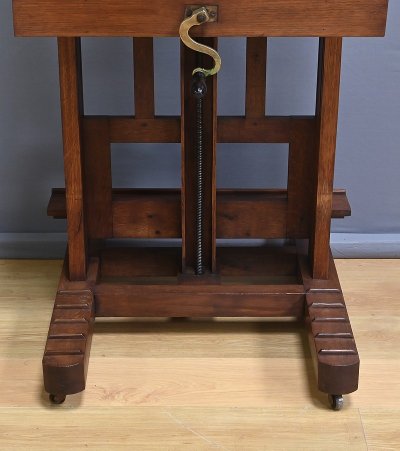 Chevalet d’Atelier Double-Face en Chêne – Milieu XIXe