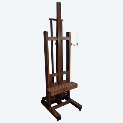 Chevalet d’Atelier Double-Face en Chêne – Milieu XIXe