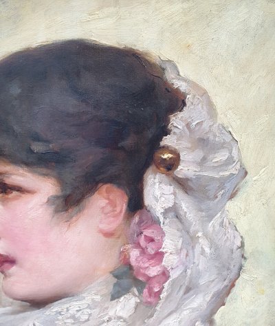 Francisco INGLADA - Portrait of Sarah Bernhardt as Camille in La Dame aux Camélias