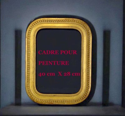 ANCIENT 19th CENTURY FRAME IN WOOD AND GILDED STUC SCULPTTED FOR PAINTING 46 CM X 34 CM