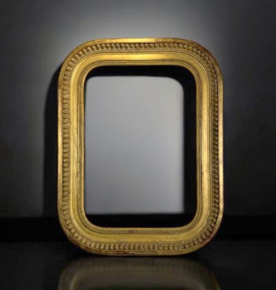 ANCIENT 19th CENTURY FRAME IN WOOD AND GILDED STUC SCULPTTED FOR PAINTING 46 CM X 34 CM