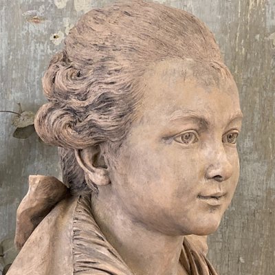 Busto di bambino in terracotta XIX secolo