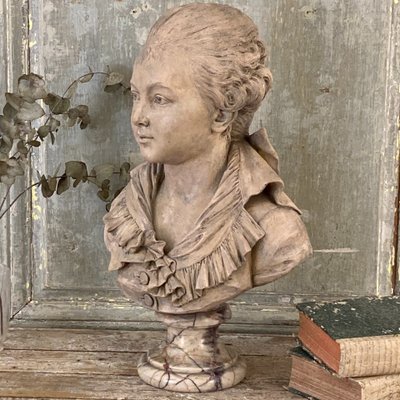 Busto di bambino in terracotta XIX secolo