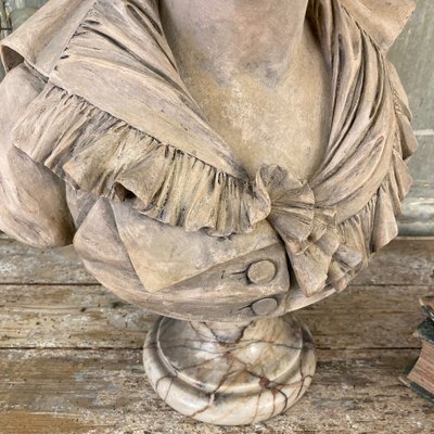 Busto di bambino in terracotta XIX secolo
