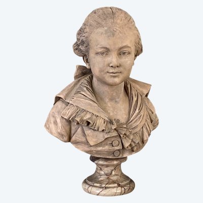 Busto di bambino in terracotta XIX secolo