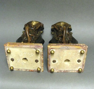 Pair Of Art Deco Candlesticks Signed P. Séga.