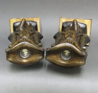 Pair Of Art Deco Candlesticks Signed P. Séga.