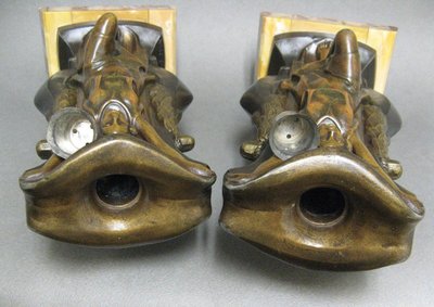 Pair Of Art Deco Candlesticks Signed P. Séga.