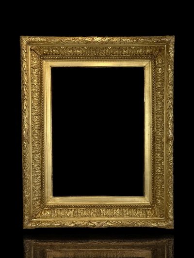 ANCIENT GILDED WOOD AND STUC FRAME FOR PAINTING 46.5 cm x 34 cm ( BEAUTIFUL GILDING )