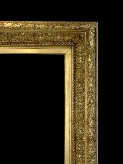 ANCIENT GILDED WOOD AND STUC FRAME FOR PAINTING 46.5 cm x 34 cm ( BEAUTIFUL GILDING )