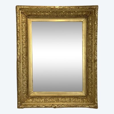 ANCIENT GILDED WOOD AND STUC FRAME FOR PAINTING 46.5 cm x 34 cm ( BEAUTIFUL GILDING )