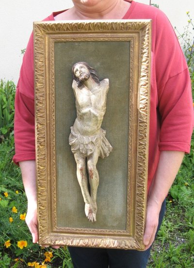 Christ in 18th century carved wood.