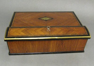 Ecritoire De Voyage in marquetry 19th Century. Napoleon III period.