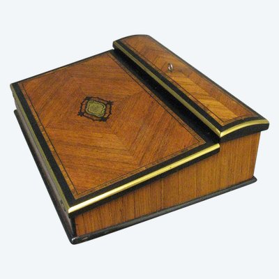 Ecritoire De Voyage in marquetry 19th Century. Napoleon III period.
