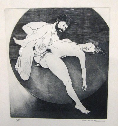 Litho Erotique Signé Prenlice - Pseudonym of André Leprince.