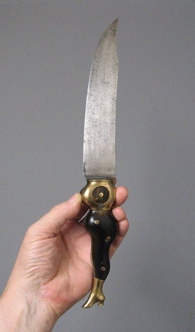 Couteau De Corporation à Corps De Femme XIXe.