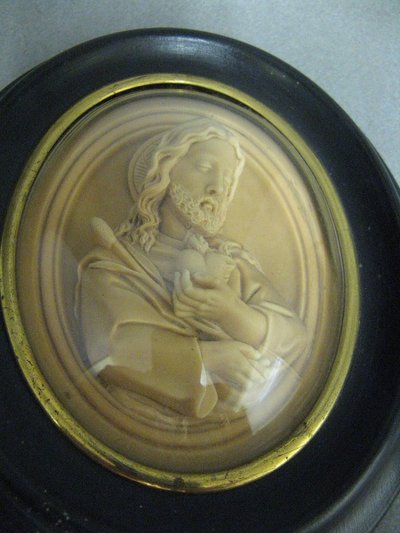 Sacred Heart Of Jesus frame in Napoleon III limestone.