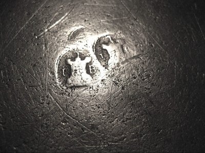 Large 18th Century Pewter Religious Art Dish.